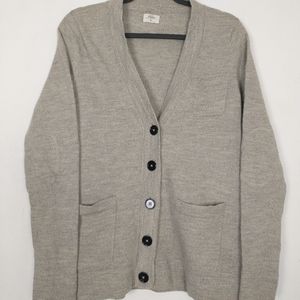 Wallace Five Button  Wool Cardigan Size M Gray